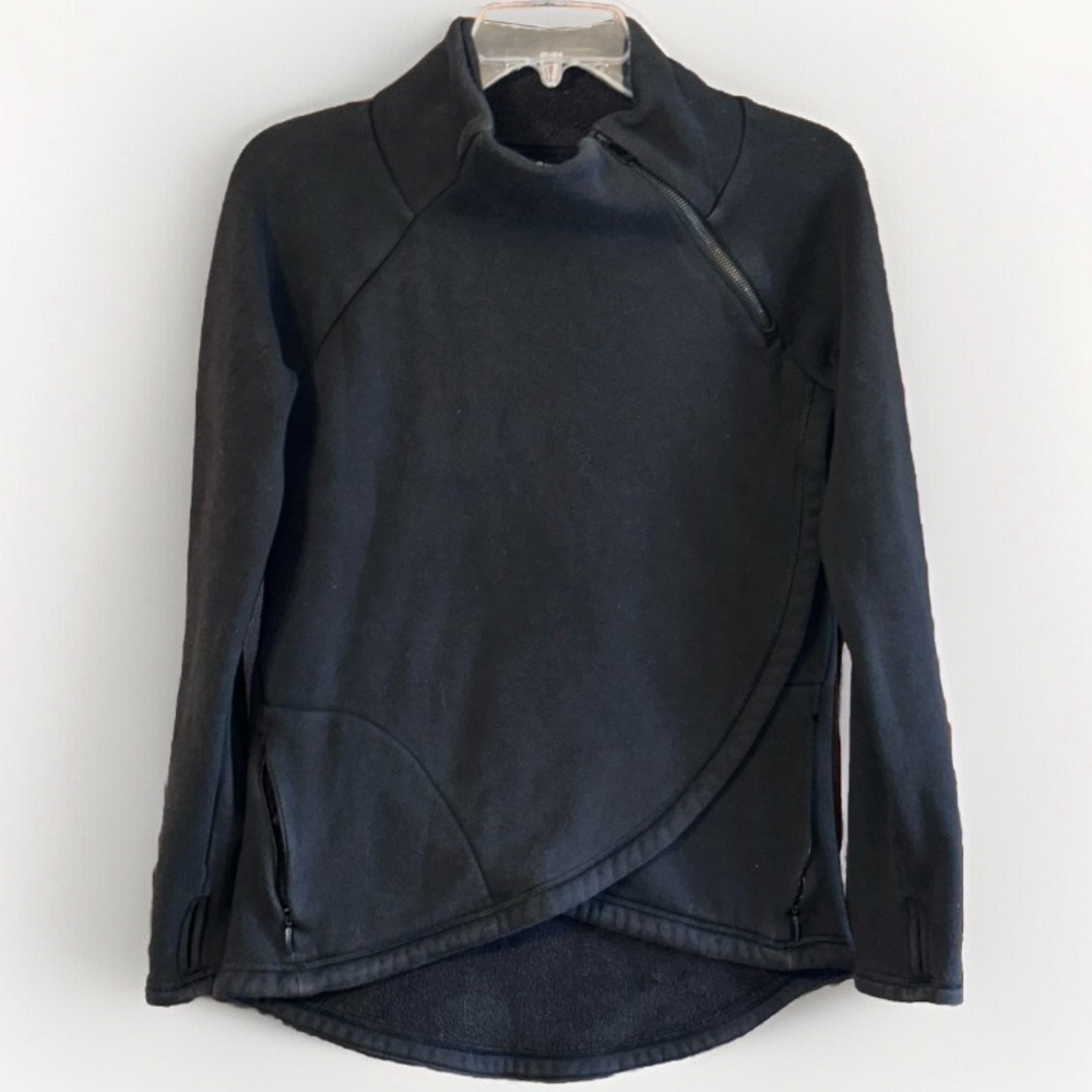 ATHLETA Cozy Karma Asym Pullover XS Black